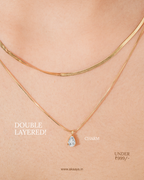 Layered Drop Charm Necklace