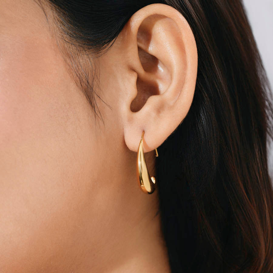 Solara Sculpted Hoop Earrings