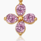 Pink Crystal Flower Necklace