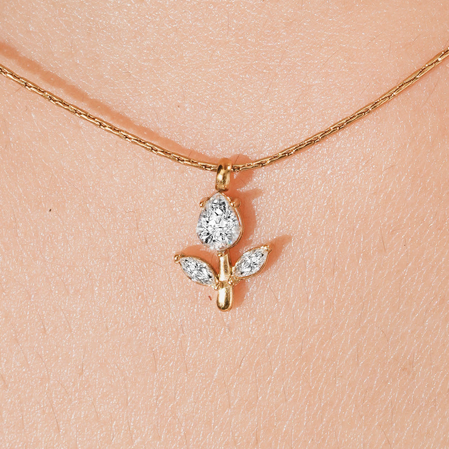 Roselle Bloom Pendant Necklace