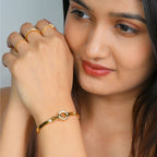 Infinity Embrace Crystal Solid Bracelet