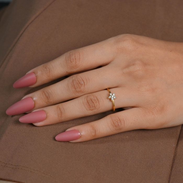 Petal Bloom Crystal Ring