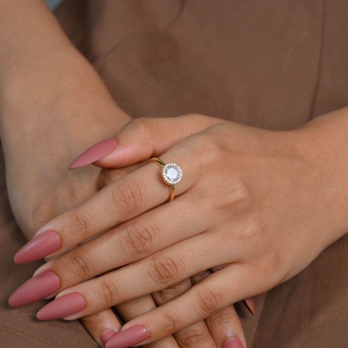 Halo Brilliance Adjustable Ring