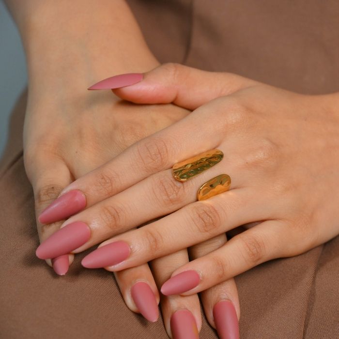 Terra Imprint Textured Ring