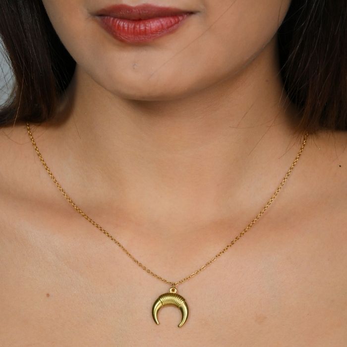 Crescent Ridge Pendant Necklace