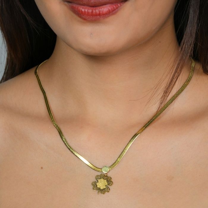 Golden Clover Fortune Necklace