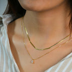 Layered Drop Charm Necklace