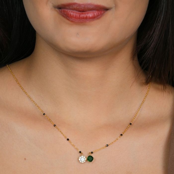 Emerald Harmony Duo Mangalsutra
