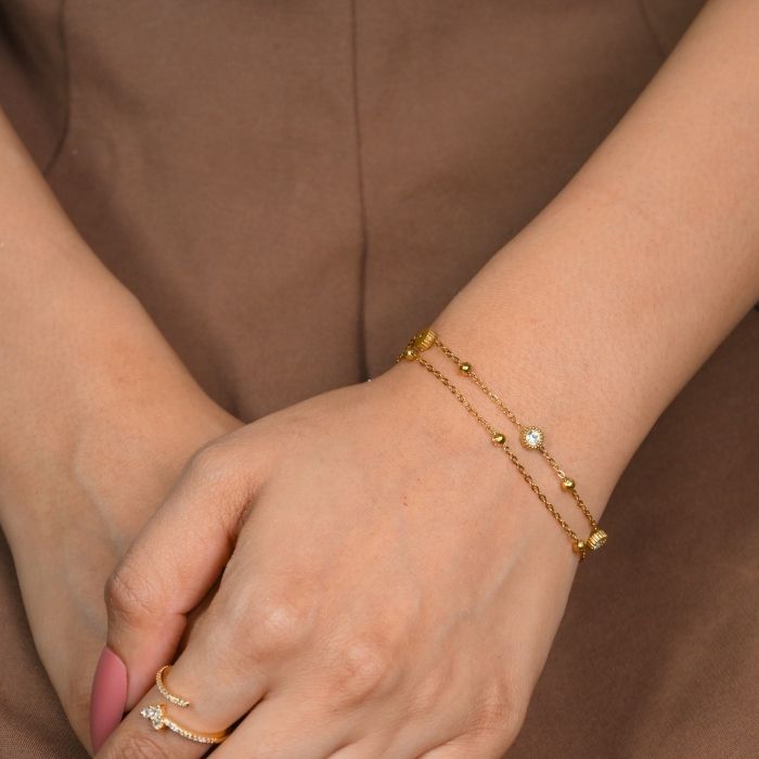 Layered Charm Chain Bracelet