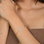 Pearl Line Minimal Bracelet
