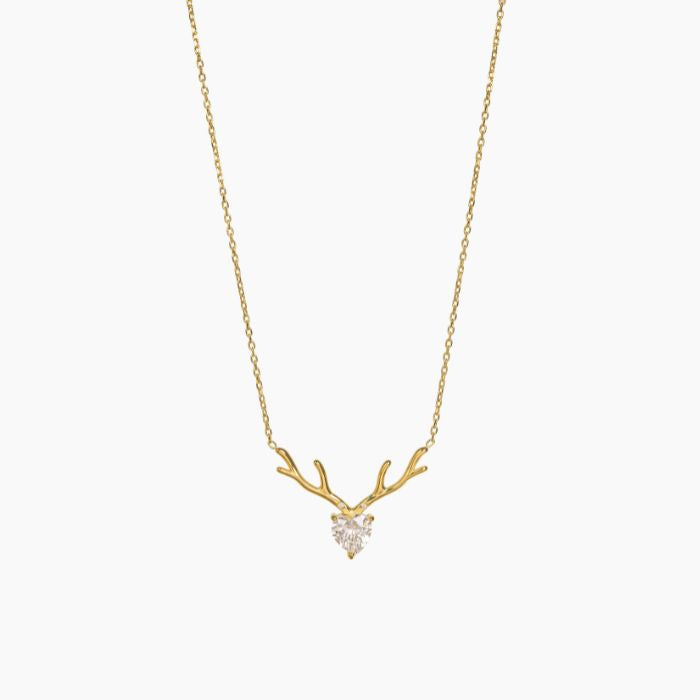 Antler Heart Statement Necklace