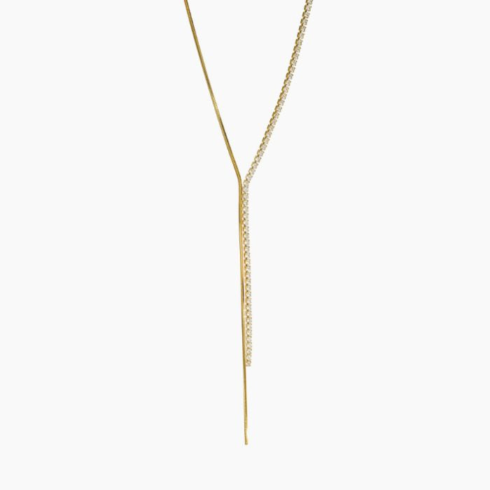 Linear Shine Drop Necklace