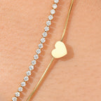 Amora Tennis Heart Bracelet