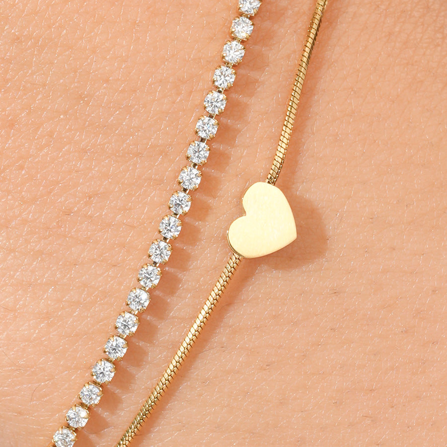 Amora Tennis Heart Bracelet