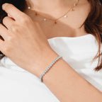Lustrous Line Tennis Bracelet