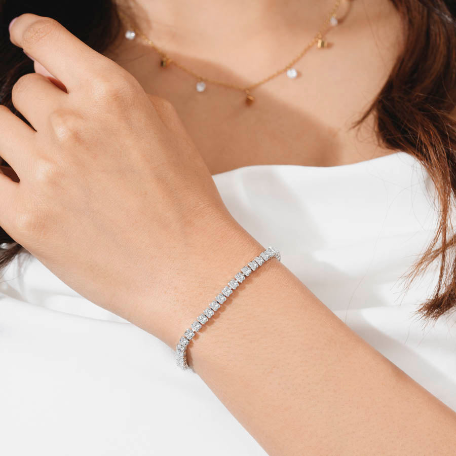 Lustrous Line Tennis Bracelet