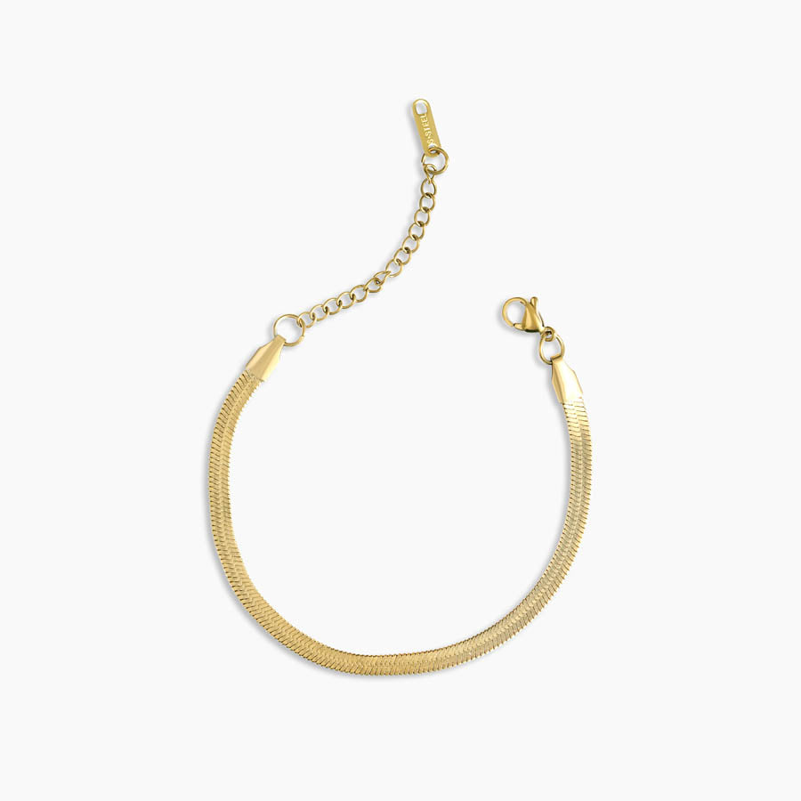 Bold Herringbone Chain Bracelet