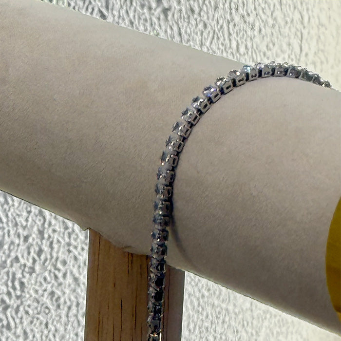 Lustrous Line Tennis Bracelet