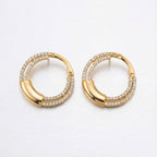 Double Row CZ Earrings