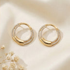 Double Row CZ Earrings