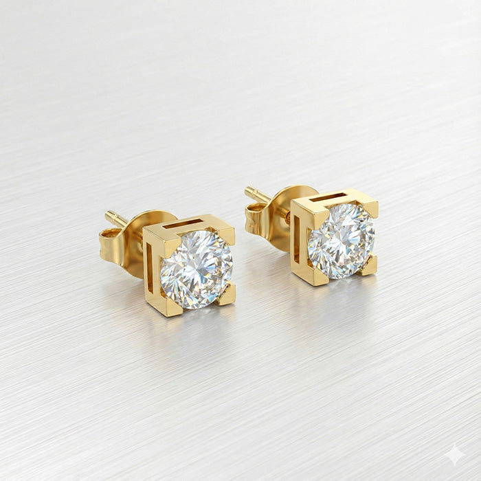 Luminous Square-Clasp Studs