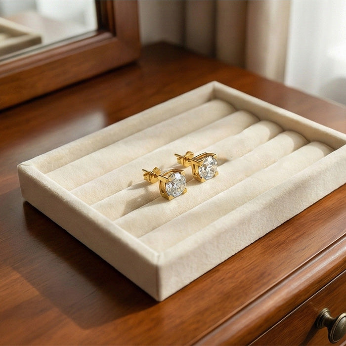 Luminous Square Clasp Studs