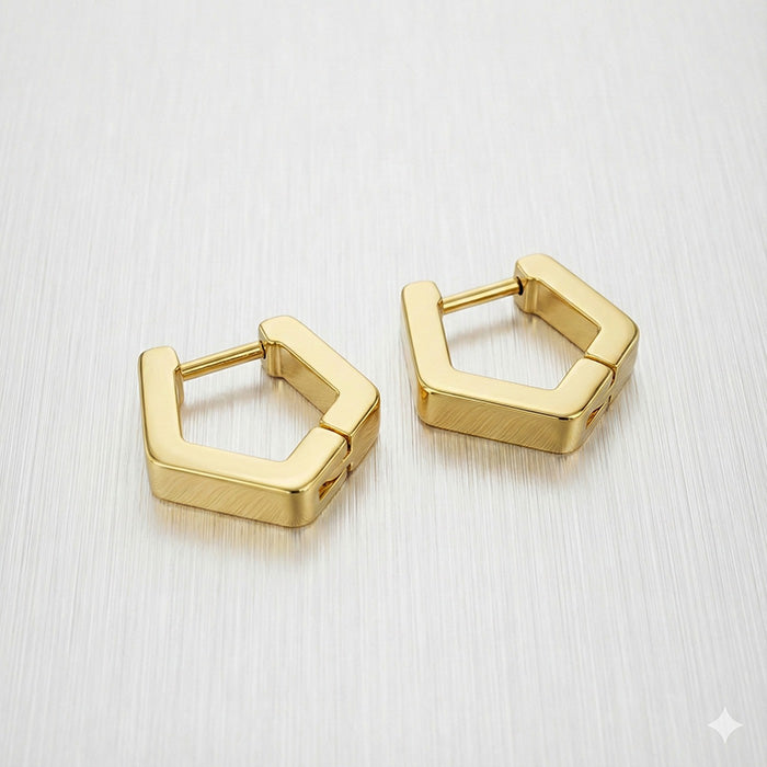 Golden Vertex Hoops