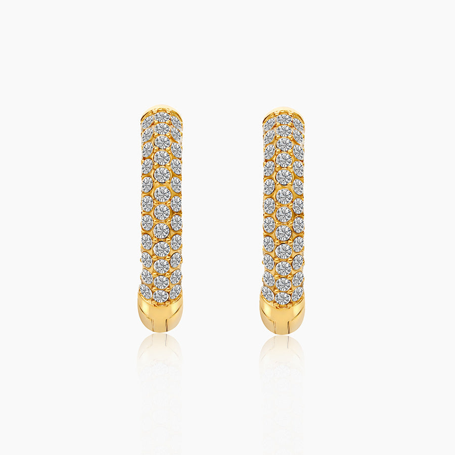 Pavé Crystal Hoop Earrings