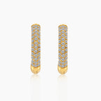 Pavé Crystal Hoop Earrings
