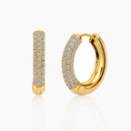 Pavé Crystal Hoop Earrings