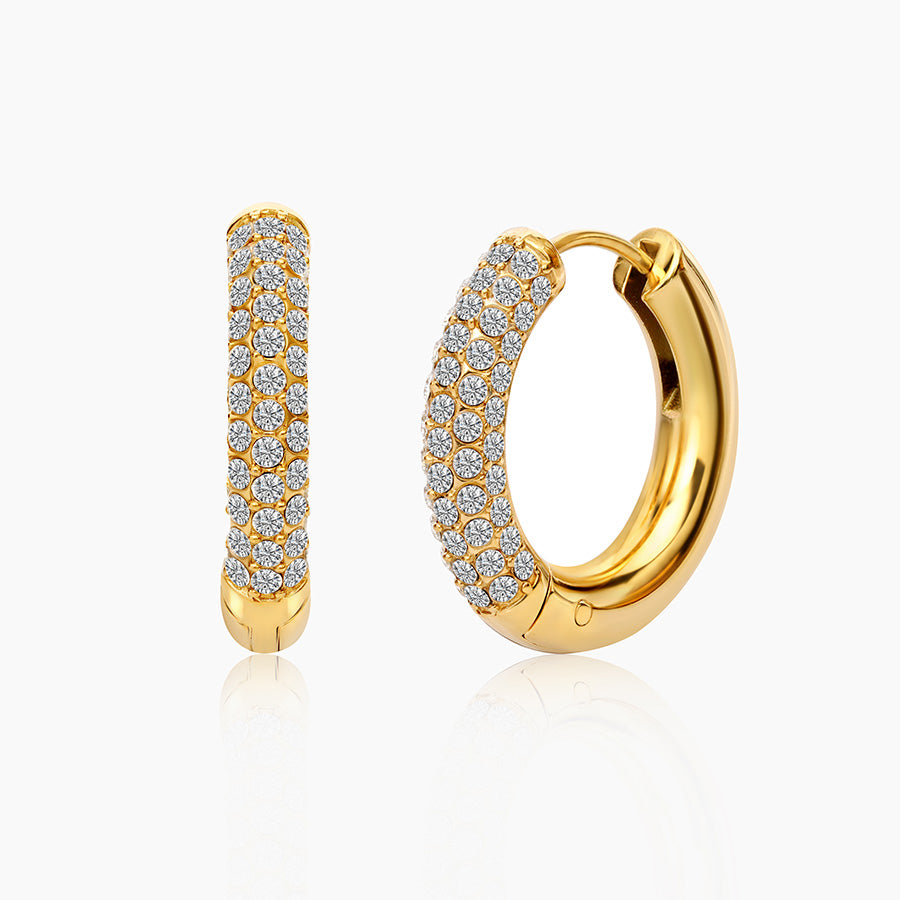 Pavé Crystal Hoop Earrings