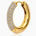 Pavé Crystal Hoop Earrings