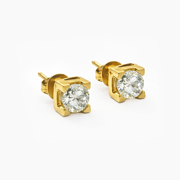 Luminous Square Clasp Studs
