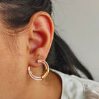 Double Row CZ Earrings