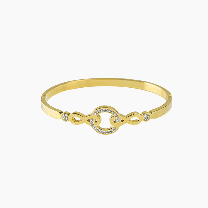 Infinity Embrace Crystal Solid Bracelet