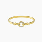 Infinity Embrace Crystal Solid Bracelet