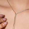 Linear Shine Drop Necklace