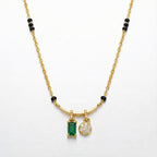 Twin Charms Emerald Mangalsutra
