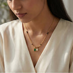 Twin Charms Emerald Mangalsutra