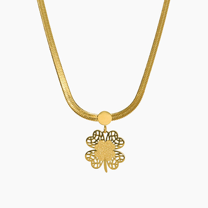 Golden Clover Fortune Necklace