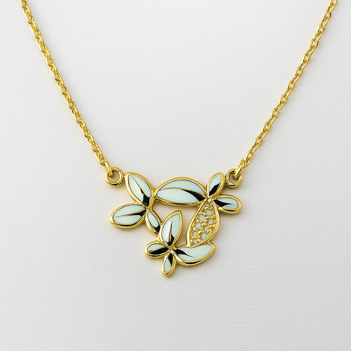Enchanted Petals Enamel Necklace