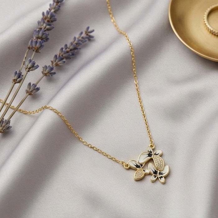 Enchanted Petals Enamel Necklace