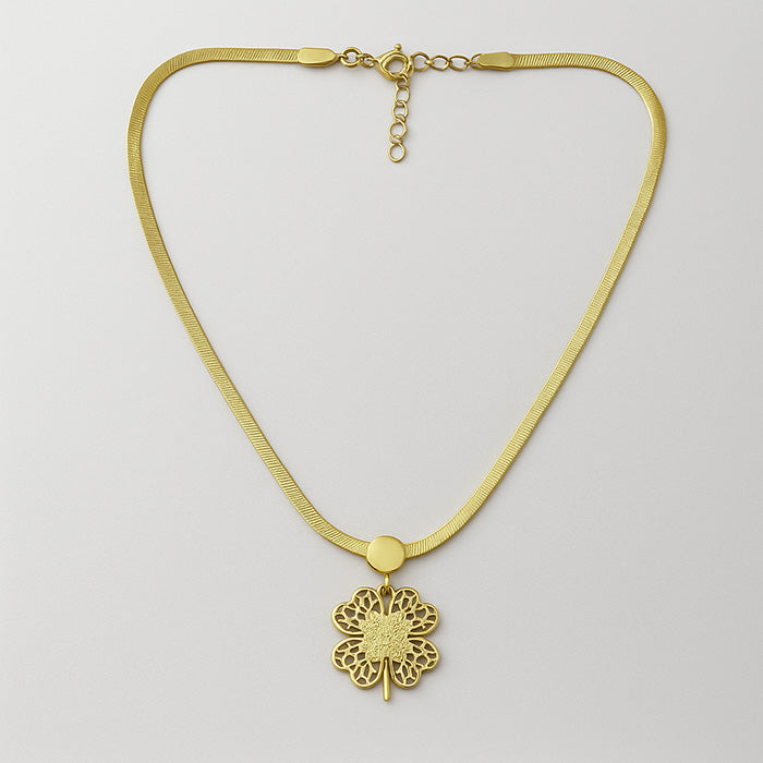Golden Clover Fortune Necklace