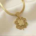 Golden Clover Fortune Necklace