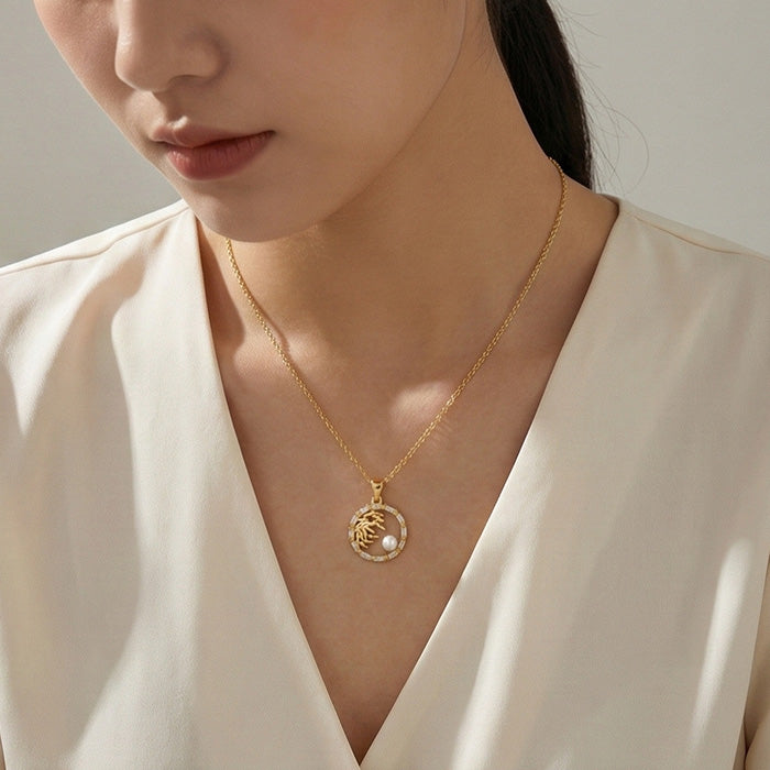 Orbit of Grace Pearl Necklace
