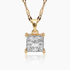Elara Square Pendant Necklace