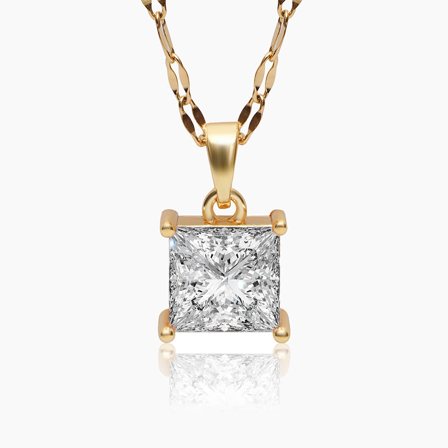 Elara Square Pendant Necklace