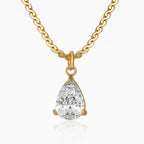 Twisted Chain Layered Teardrop Pendant Necklace