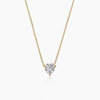 Elongated Link Heart Necklace