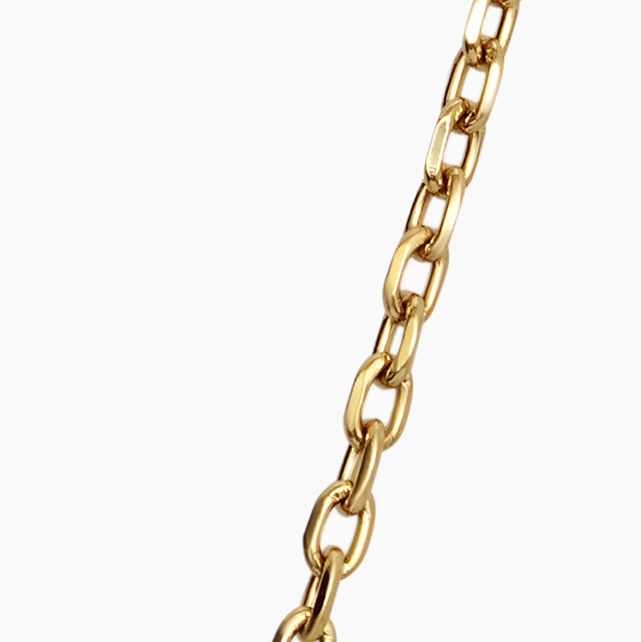 Elongated Link Heart Necklace